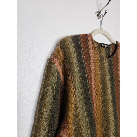 Vintage Italy Lenor Romano Wool Blend Nature Earth Tones Hues Large Sweater - Picture 3 of 6